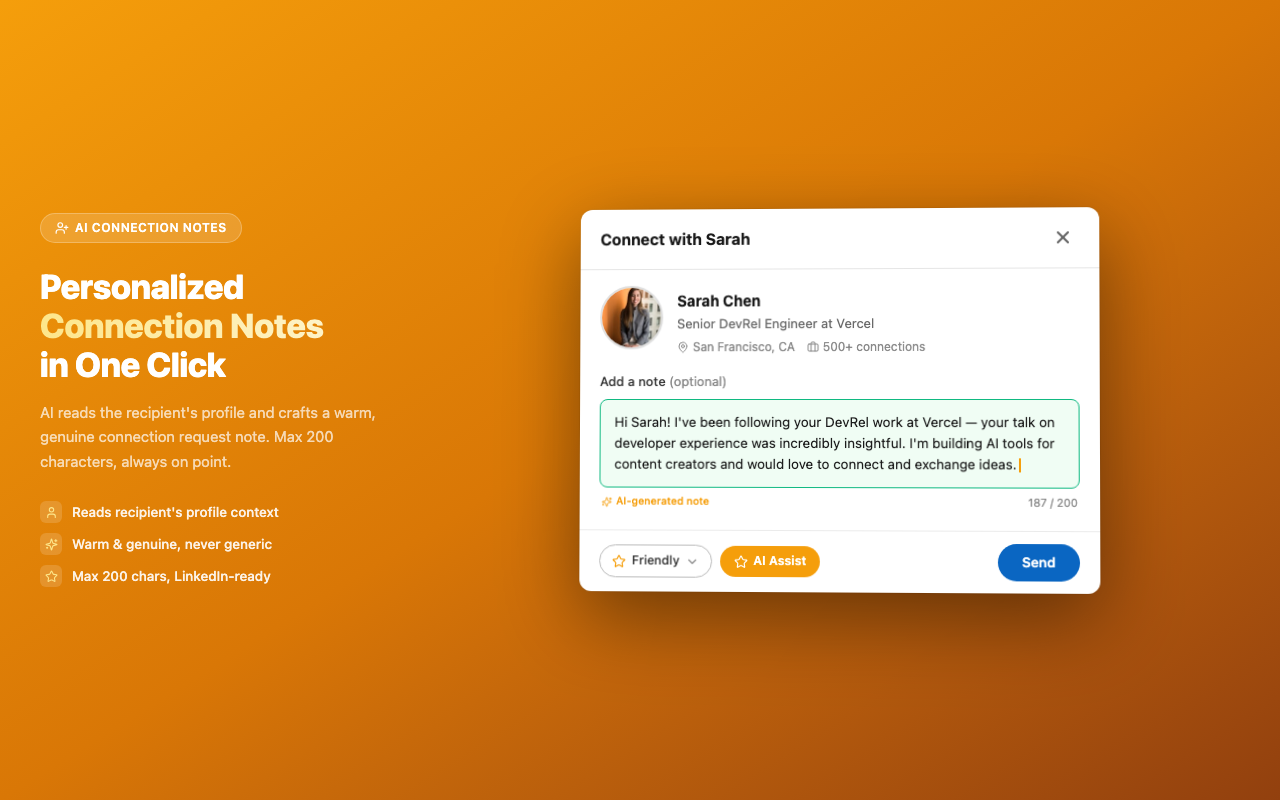 Connection Note screenshot